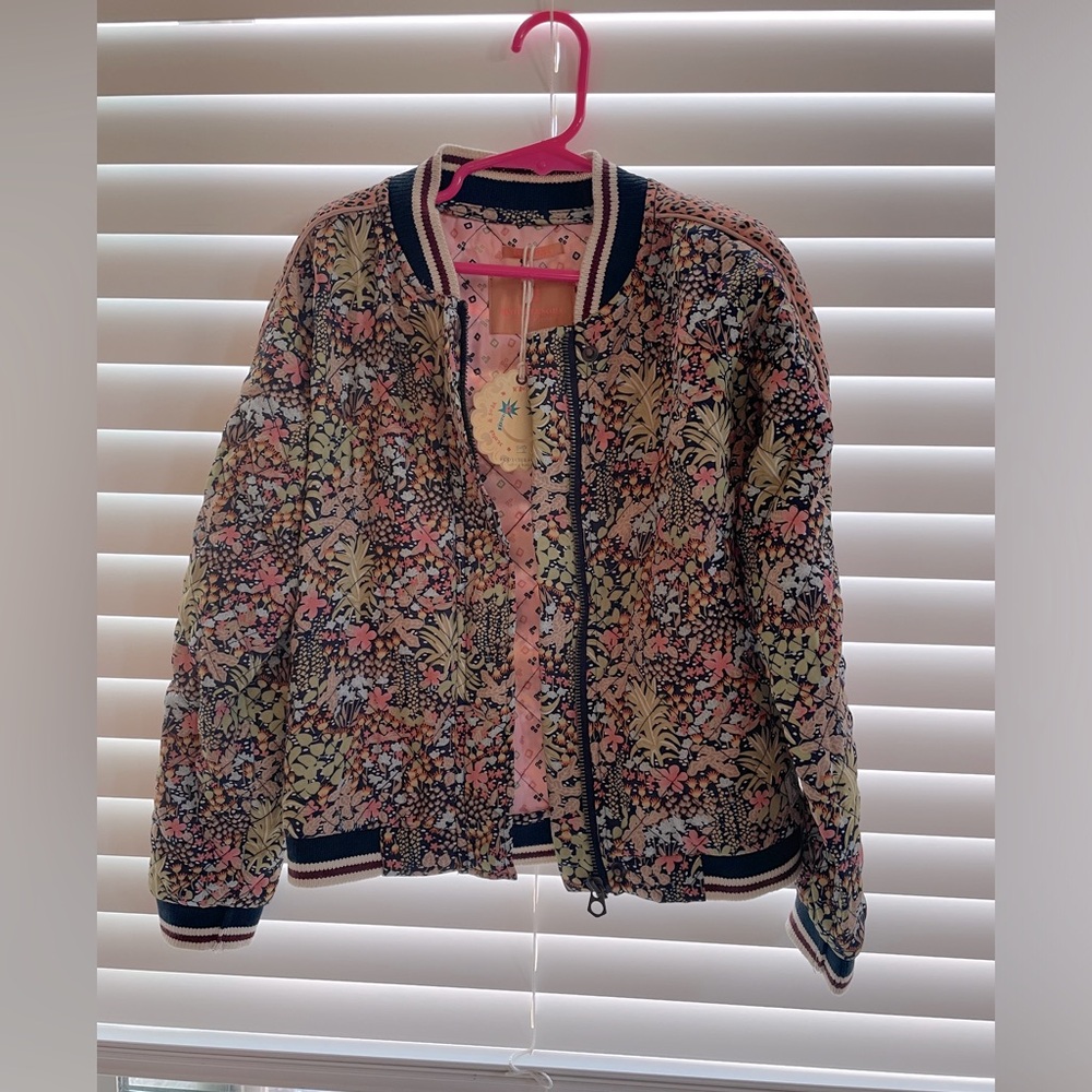 NWT Scotch and Soda girls Quilted Leopard Print jacket Size 8